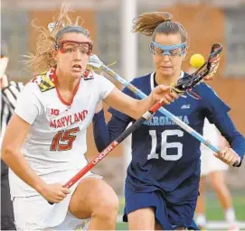  ??  ?? Zoe Stukenberg, now a teacher and coach, led Maryland to the NCAA title last spring and won the Tewaaraton Award as the best player in women’s college lacrosse.