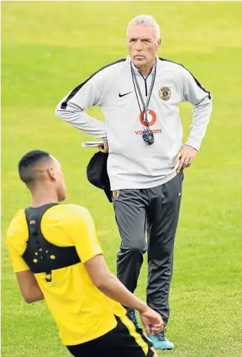  ?? Picture: LEE WARREN/GALLO IMAGES ?? GOOD RUN: Ernst Middendorp, head coach of Kaizer Chiefs, will be hoping the AmaKhosi edge out Sundowns in their Premiershi­p clash at FNB Stadium on Saturday.