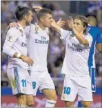  ??  ?? Bale, Kroos y Modric.