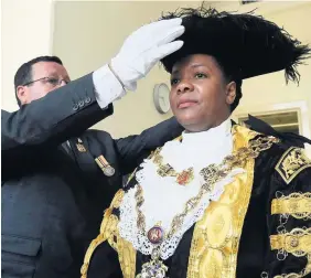  ??  ?? > Yvonne Mosquito is the new Lord Mayor of Birmingham
