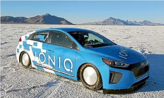  ??  ?? Move over Prius: Hyundai Ioniq can do 245kmh. Well, this Hyundai Ioniq can.