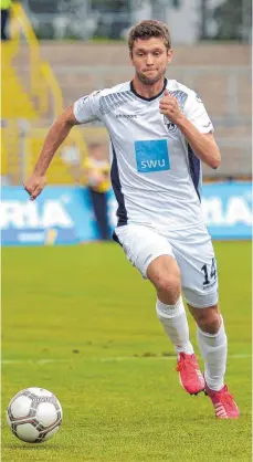  ?? FOTO: HORST HÖRGER ?? Tim Göhlert vom SSV Ulm 1846 Fußball wird in der Regionalli­ga-Partie gegen Wormatia Worms fehlen.