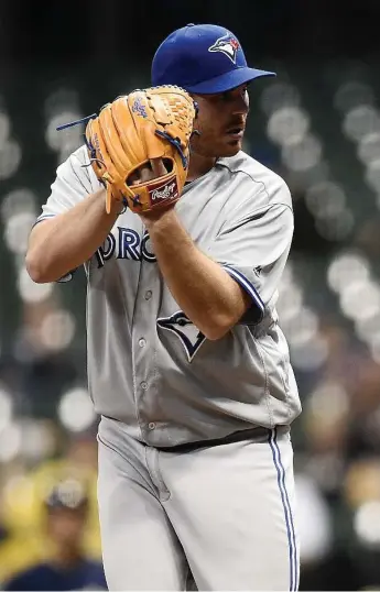  ?? STACY REVERE/GETTY IMAGES ?? Joe Biagini had a 3.12 ERA in four starts with Buffalo but, try as he might, he couldn’t fix the team name.