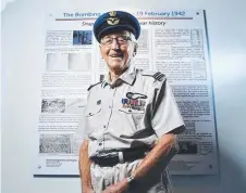  ?? Picture: IVAN RACHMAN ?? RAAF veteran Brian Winspear witnessed the bombing of Darwin on February 19, 1942