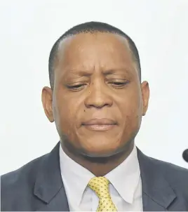  ?? Picture: Refilwe Modise ?? SHUT OUT. SABC chief operating officer Chris Maroleng yesterday explains why the Bafana Bafana match against Seychelles at FNB Stadium on Saturday was not broadcast.