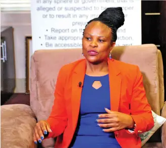  ?? / Bongiwe Mchunu ?? Public Protector Busisiwe Mkhwebane has seemingly scuppered advancemen­t plans of Peter Jacobs within SAPS.