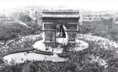  ??  ?? Clockwise from main: Crowds outside Buckingham Palace; a devastated Hamburg; celebratio­ns in Paris; German generals sign the official surrender; Berlin’s Reichstag in ruins; Churchill salutes the crowds in Whitehall... then joins the Royal Family on the balcony of Buckingham Palace