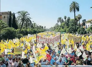  ?? EUROPA PRESS / EP ?? Manifestac­ión de olivareros en Sevilla