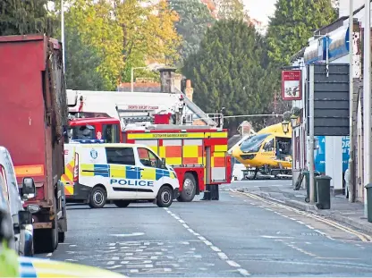  ?? Picture: Stuart Cowper. ?? Emergency services and the air ambulance arrived at the scene.