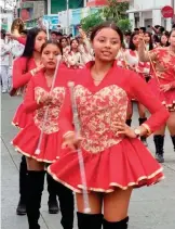  ?? ?? Los estudiante­s también participan en esta gran fiesta de Tapachula