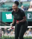  ?? PRESS THE ASSOCIATED ?? Serena Williams says her latest tennis garb is “a fun suit, but it’s also functional.”