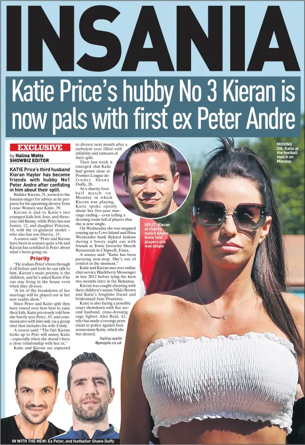 INSANIA Katie Price's hubby 3 Kieran is now pals first ex Peter Andre -