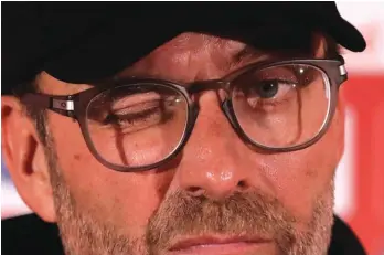  ??  ?? Liverpool boss Jurgen Klopp speaking during a press conference in Qatar at the weekend Photo: AP