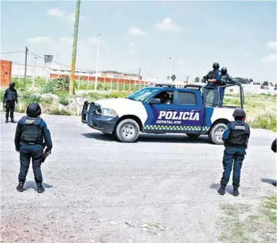  ?? /CORTESÍA POLICÍA ESTATAL ?? Los juzgados fueron blindados por audiencia de El Marro