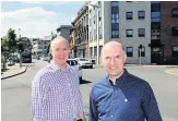  ??  ?? Funding boost PCT trustees Gary Kerr and Andy Campbell and (right) an artist’s impression of the Baker Street developmen­t