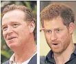  ?? FOTOS: DPA ?? Die Ähnlichkei­t ist verblüffen­d: James Hewitt (l.) und Prinz Harry.