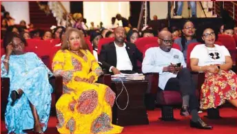  ??  ?? L-R: Yewande Zaccheaus, MD of Eventful; Pastor Tosin Sowemimo; Pastor Taiwo Odukoya, Senior Pastor, Fountain of Life Church, Lagos/President, Discovery for Women and Pastor Nomthi Odukoya, Associate Senior Pastor, The Fountain of Life Church, Lagos, during the 2019 first rally of Discovery for Women, themed, “New Possibilit­ies, held in Lagos