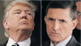  ??  ?? President Donald Trump and former US National Security adviser Michael Flynn.