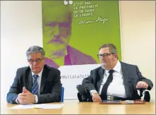  ??  ?? Georges Méric, président du Conseil Départemen­tal de la Haute-Garonne et Alain Gabrieli, vice-président en charge du Handicap