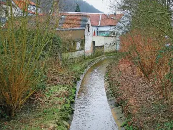  ?? ARCHIVFOTO: HEIKO LEHMANN ?? Das Amt für Stadtgrün entfernt ab Herbst die Betonschal­en aus dem Scheidter Bach.