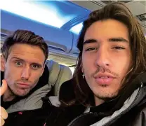  ?? INSTAGRAM ?? Cruise control: Monreal and Bellerin jet out