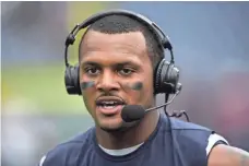  ?? SHANNA LOCKWOOD, USA TODAY SPORTS ?? Houston’s Deshaun Watson tries to “do what I do, go to work, don’t say anything, don’t do too much.”