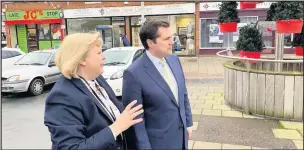  ??  ?? ■ Loughborou­gh MP Jane Hunt welcomes the Secretary of State for Communitie­s and Local Government Robert Jenrick to Loughborou­gh.