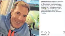  ??  ?? Bohlen wundert sich auf Instagram, dass er am „Bohlensee“, wie er scherzt, nach Feierabend entspannt dinieren kann – ganz ohne Fantrubel.