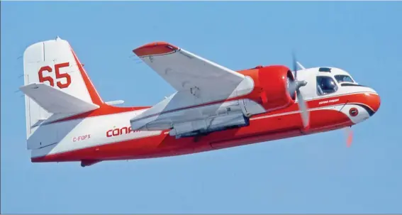  ?? JIM DUNN ?? Alors que Conair a conçu le “Turbo Firecat”, l’entreprise canadienne a conservé ses avions à moteurs à pistons jusqu’en 2012 pour les remplacer par des Air Tractor.