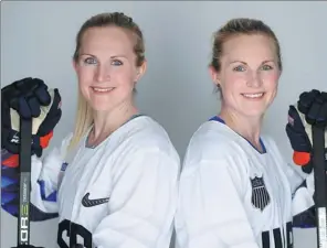  ?? GETTY IMAGES ?? Twin sisters Monique Lamoureux-Morando (left) and Jocelyne Lamoureux-Davidson, are ready to put their hockey careers on hold to start families.