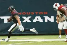  ?? Brett Coomer / Chronicle ?? With linebacker John Simon scoring two touchdowns on takeaways, the Texans had a perfect preseason. But that means nothing as the opener approaches.