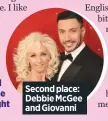  ??  ?? Second place: Debbie mcgee and Giovanni