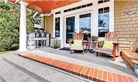  ?? DREAMSTIME ?? Budget-friendly upgrades such as fresh paint, area rugs and comfortabl­e furniture can revitalize your porch.