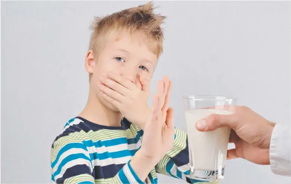  ??  ?? REACTION: Dairy Intoleranc­e is just one of the diet situations facing people of all ages.