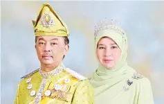  ??  ?? Sultan Abdullah and Tunku Hajah Azizah Aminah visit Sabah today and tomorrow.