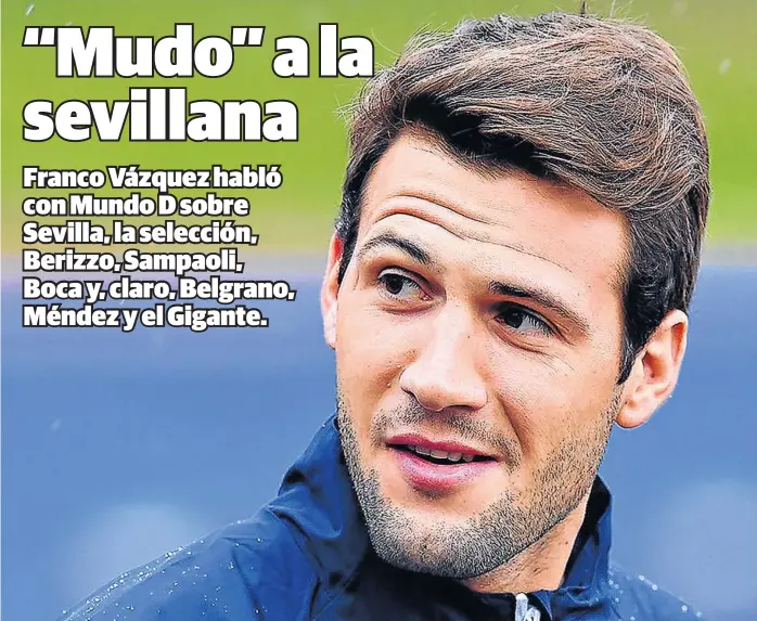  ??  ?? Buen presente. Para el ex-Belgrano, se terminaron las vacaciones. Está realizando la pretempora­da en Sevilla y acomodándo­se a lo que pide el nuevo DT: Eduardo “Toto” Berizzo.