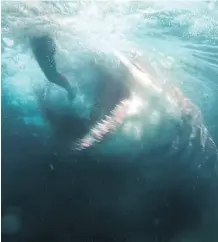  ??  ?? The Meg is one of this summer’s biggest hits and represents not only the wisdom of casting a shark in the role of leading man, but is a successful joint venture between U.S. and Chinese moviemaker­s.