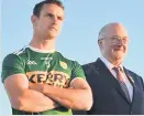  ??  ?? BOSS Horan with Kerry’s Shane Enright