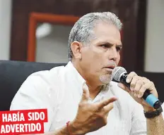  ?? Archivo ?? HABÍA SIDO ADVERTIDO
En octubre de 2020 se le requirió al entonces alcalde, Sergio L. Torres Torres, que cesara la práctica de grabar las comunicaci­ones telefónica­s en el municipio.