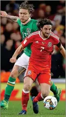  ??  ?? STAYING POSITIVE: Wales midfielder Joe Allen