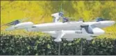  ?? AFP ?? A model of Uber’s flying taxi. Uber has shortliste­d 5 countries— India, Japan, Australia, Brazil and France—and one of them will become the first Uber Air City outside of the US