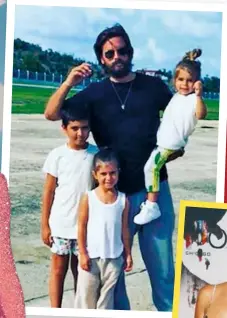  ??  ?? LEFT: Scott Disick and his kids, (from left) Mason, Penelope and Reign, with Kourtney Kardashian (BELOW).