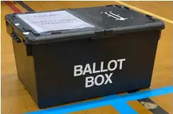  ?? Picture: Phil Creighton ?? A ballot box from the 2022 local elections
