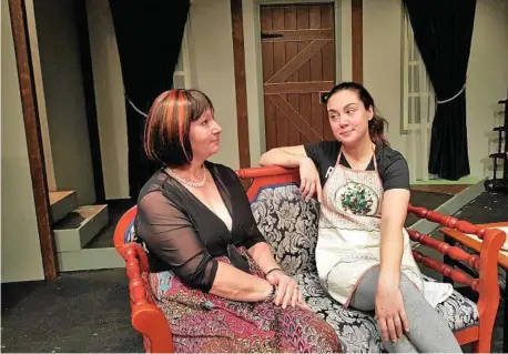  ?? PHOTO: CONTRIBUTE­D ?? NEW PLAY: Rehearsing for Repertory Theatre's saucy comedy Don't Dress for Dinner are actors Fiona Quinn (left) and Cat Ardi Brennan.