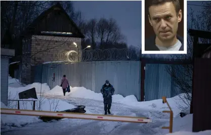  ?? FOTO: DIMITAR DILKOFF/LEHTIKUVA-AFP, HANDOUT ?? På straffkolo­nin N-2 uppges Aleksej Navalnyj berövas nattsömnen, men också förvägras tillräckli­gt effektiva
■ smärtstill­ande läkemedel.