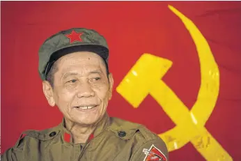  ??  ?? DEFIANT: Philippine communist leader Jaime Padilla says his New People’s Army is ready to fight on for another 100 or more years. He claims even top graduates are joining the rebels.