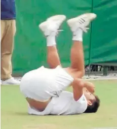  ?? WIMBLEDON.COM ?? ►► Garin, tras ganar el último punto.