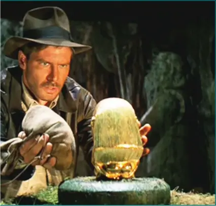  ??  ?? Harrison Ford as Indiana Jones brought a touch of Hollywood to Hoolet this week