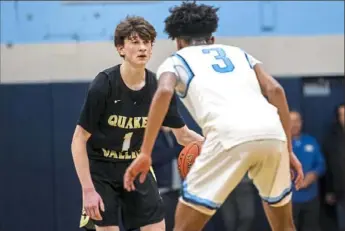  ?? Michael M. Santiago/Post-Gazette ?? Senior K.C. Johns has helped Quaker Valley get off to another strong start. The Quakers, ranked No. 2 in WPIAL Class 4A, are 5-0 for the fifth year in a row.