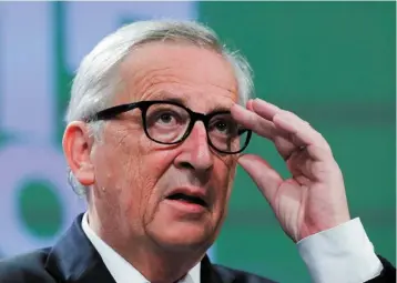  ?? PHOTO: YVES HERMAN/REUTERS ?? EU Commission president Jean-Claude Juncker said at the EU-Japan trade deal signing in Tokyo that there was “no protection in protection­ism’
exports, some of which are currently as high as 40pc, particular­ly on hard cheeses like cheddar.
Japan will...